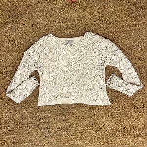 Bass Heritage White Cream Sweater Size S